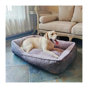 Cozy and Comfortable Rectangle Dog Bed for Large Dogs with Washable Design