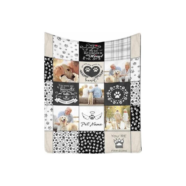 Cozy, and Customizable Dog Blanket with Photo, Polyester Material, Multi-Color Palette