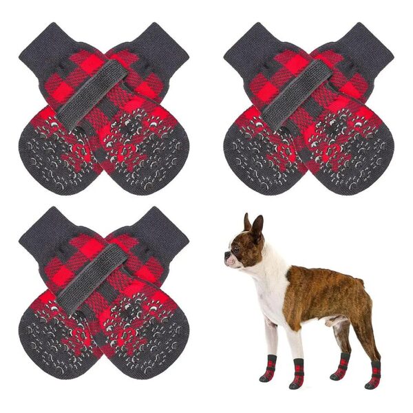 Cozy and Warm Anti-Slip Dog Socks for Small Medium Large Senior Old Dogs