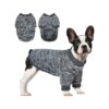 Cozy and Warm Fleece Dog Sweater with Reflective Accents for Small to Medium Size Dogs