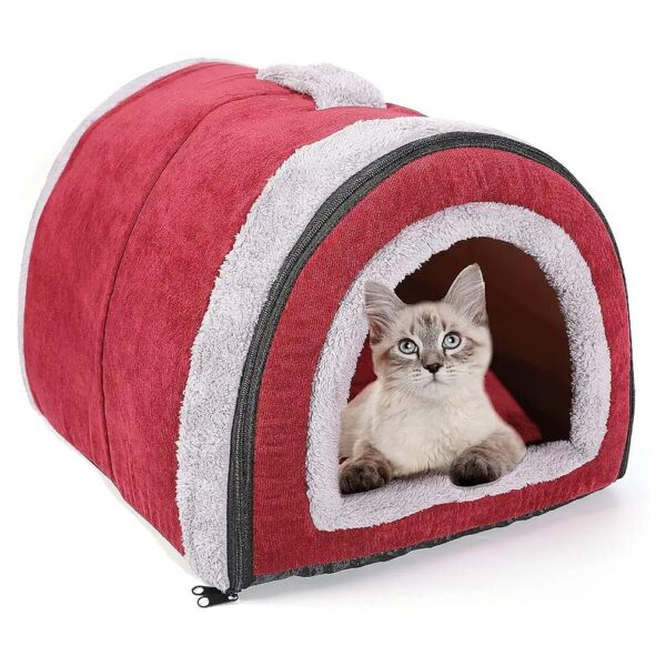 Cozy and Warm Pet Dog Bed for Small Dogs and Kittens with Non-Slip Bottom