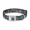 Crafted Dog Collar with Seatbelt Buckle and Lilo Stitch Design for Medium to Large Breeds