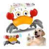 Crawling Crab Dog Toys with Obstacle Avoidance and Sound Effects for Puppies and Kittens