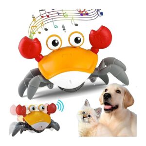 Crawling Crab Dog Toys with Obstacle Avoidance and Sound Effects for Puppies and Kittens