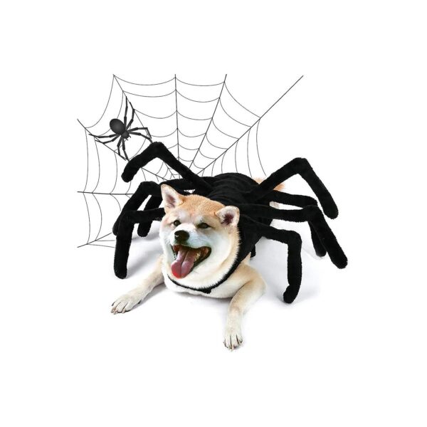 Creepy Crawly Halloween Spider Dog Costume for Dogs Puppies Soft Furry Wireless Legs