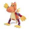 Crinkle Paper and Squeaker Dragon Plush Toy for Small Medium Large Breed Dogs