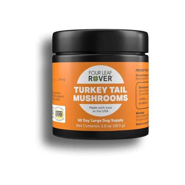 Critical Immune Defense and Prebiotic Dog Supplements with Whole Turkey Tail Mushrooms