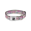 Crown Princess Oval Dog Collar with Seatbelt Buckle in Baby Pink and Baby Blue Colors