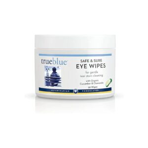 Cruelty-Free Cucumber Chamomile Eye Wipes for Dogs and Puppies from TrueBlue