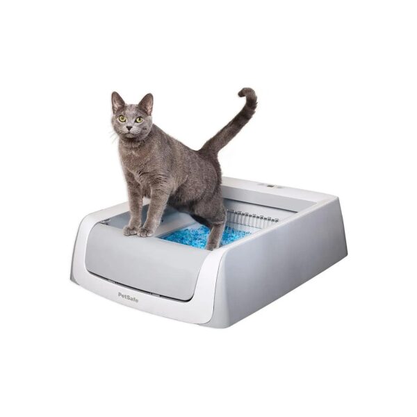 Crystal-Litter Cat Box for Low-Maintenance and Odor-Free Pet Care