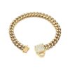 Cuban Link Dog Collar with 10mm Gold Chain Stainless Steel and CZ Lock for Puppies