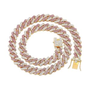 Cuban Link Gold Dog Chain Collar with Solid Alloy for Medium Large Dogs