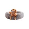 Cuddle-Up, Anti-Anxiety Round Dog Bed for Small to Medium-Sized Pets with Faux Fur