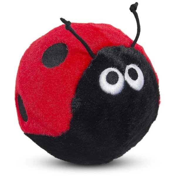 Cuddly Plush Ladybird Dog Toy for Puppy and Adult Pet Playtime