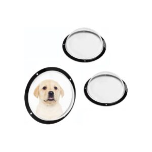 Curious Dog Pet Window For Fences - Clear Acrylic Dome Shape With Latch Closure