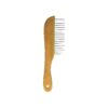 Curly Coat Comb for Long Haired Cats and Dogs with Wooden Handle and 18 Long Pins