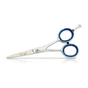 Curved Grooming Scissors with Adjustable Assembly and Removable Finger Rest