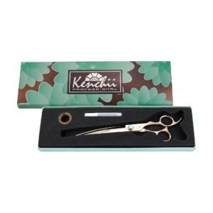 Curved Scissors for Dog Trim and Groom 8 Inch Rose Gold Finish