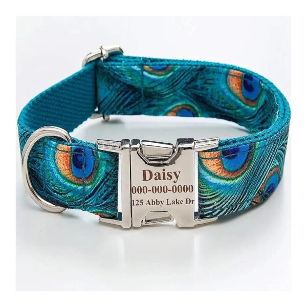 Custom Engraved Dog Collar with Matching Leash and Bow-Knot Options