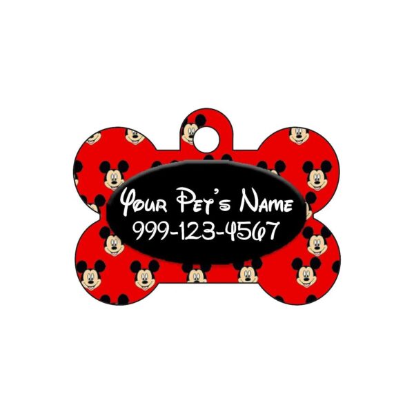 Custom Metal Pet Id Tag for Dogs and Cats with Red Black or White Finish