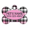 Custom Pink and Black Metal Dog Tag ID Tag for Your Beloved Pet