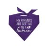 Custom Printed Purple Dog Bandana for Baby Announcement Celebrations