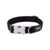 Customizable Black Nylon Dog Collar with 1-Inch Width, Large Size