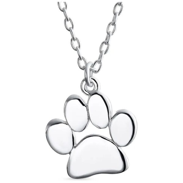 Customizable Dainty Dog Cat Pet Kitten Puppy Paw Print Pendant Necklace for Teen Girls