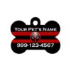 Customizable Deadpool Inspired Pet Tag with Metal Construction and Brushed Finish