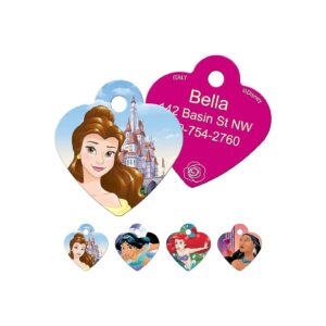 Customizable Disney Belle Inspired Engraved Pet Tag for Small Dogs