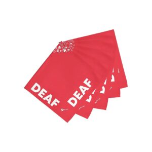 Customizable Dog Bandanas for Deaf Dogs - Pack of 5, Soft Polyester, and Machine Washable