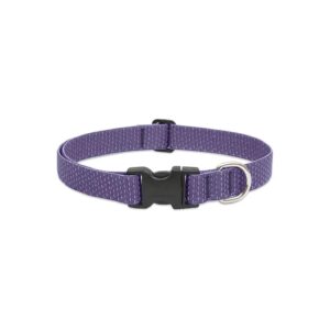 Customizable Dog Collar in Lilac Color, Adjustable for 12-20-Inch Necks