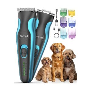 Customizable Dog Grooming Kit with 6 Guard Comb Sizes for Thick and Curly Hair