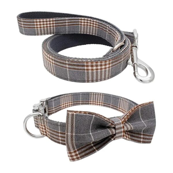 Customizable Pet Collars with Cute Bowties and Secure Buckles for Small to Large Dogs