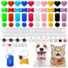 Customizable Pet ID Tag Set with Aluminum, Stainless Steel, and Keys for Cats and Dogs