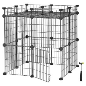 Customizable Pet Playpen with Storage and Zip Ties for Small Animals Indoor Use