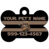 Customizable Pet Tag with Ewok Design and Pet Information