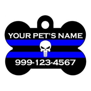 Customizable Punisher Inspired Pet Id Tag for Dog Owners