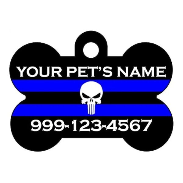 Customizable Punisher Inspired Pet Id Tag for Dog Owners