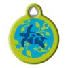 Customizable Stainless Steel Dog ID Tag with Silent Turtle Reef Pattern and 25'' Diameter