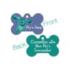 Customizable Sulley Shaped Pet Identification Tag with 4 Lines of Text for Cats and Dogs