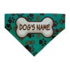 Customized Dog Gift Teal Bib Adjustable Medium to Large Dog Collar Scarf