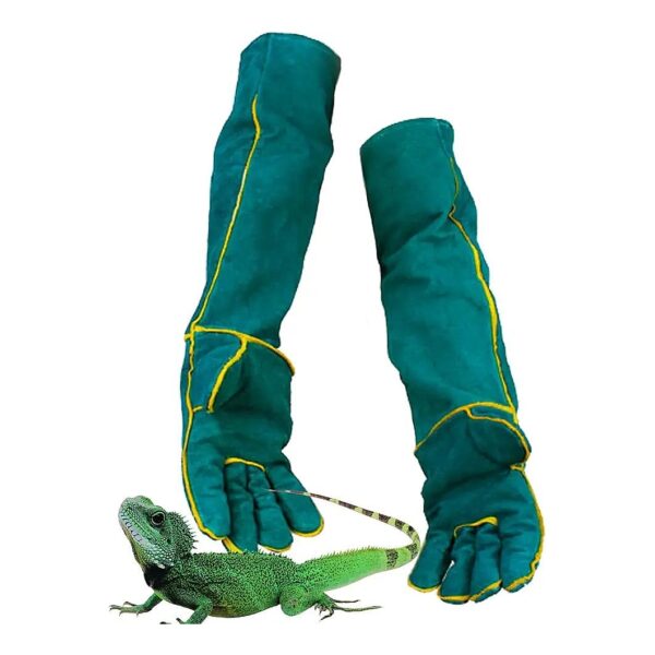 Cut and Bite Resistant Arm Protection Gloves for Reptile and Amphibian Handling