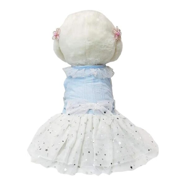 Cute Blue Dog Princess Skirt with Soft and Comfy Cotton Material