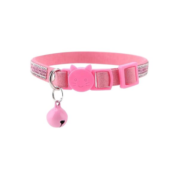 Cute Cartoon Cat Collars With Bling Diamante Decor For Pet Safety and Style