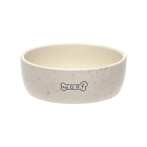 Cute Ceramic Dog Pet Bowl for Dry Food, Wet Food, and Water