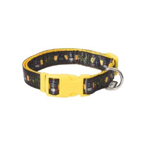 Cute Darth Vader Dog Collar for Medium Dogs with D-Ring and Adjustable Nylon Closure