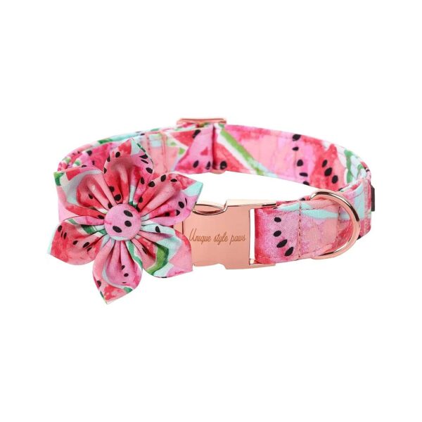 Cute Dog Summer Collar with Adjustable Size and Unique Cotton Design for Pet Dogs