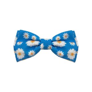 Cute Flower Child Pattern Velcro Bow Ties for Small Dogs Polyester Material Accessories