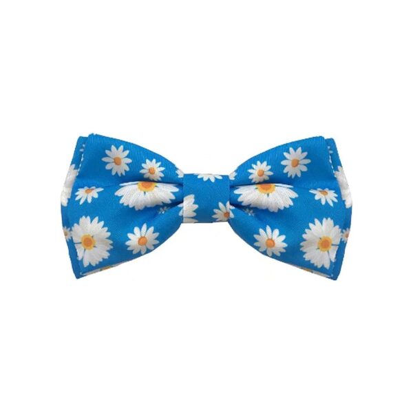 Cute Flower Child Pattern Velcro Bow Ties for Small Dogs Polyester Material Accessories